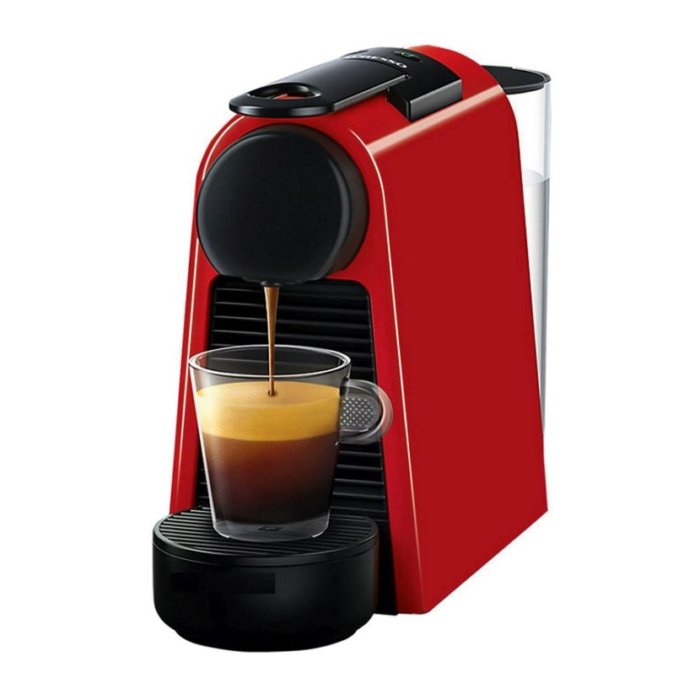 Красная и небольшая кофемашина De'Longhi Nespresso Essenza Mini EN 85 AE